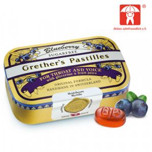 GRETHERS Blueberry zuckerfrei Pastillen